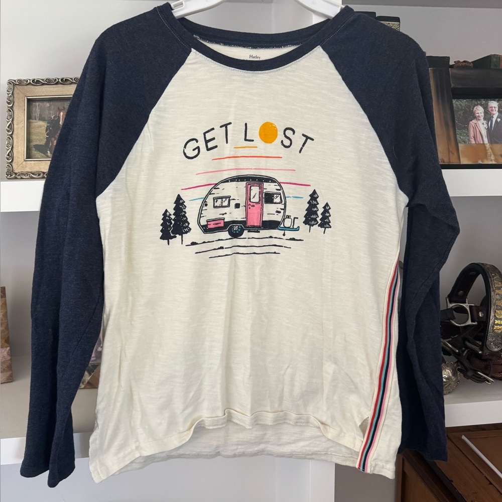Hatley Camping Get Lost T-shirt sz M